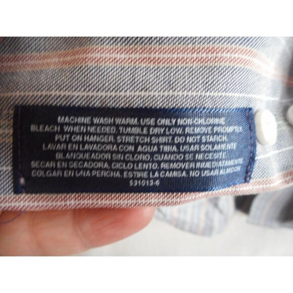 Stafford wrinkle free Cotton blend Striped Shirt - Picture 4 of 7